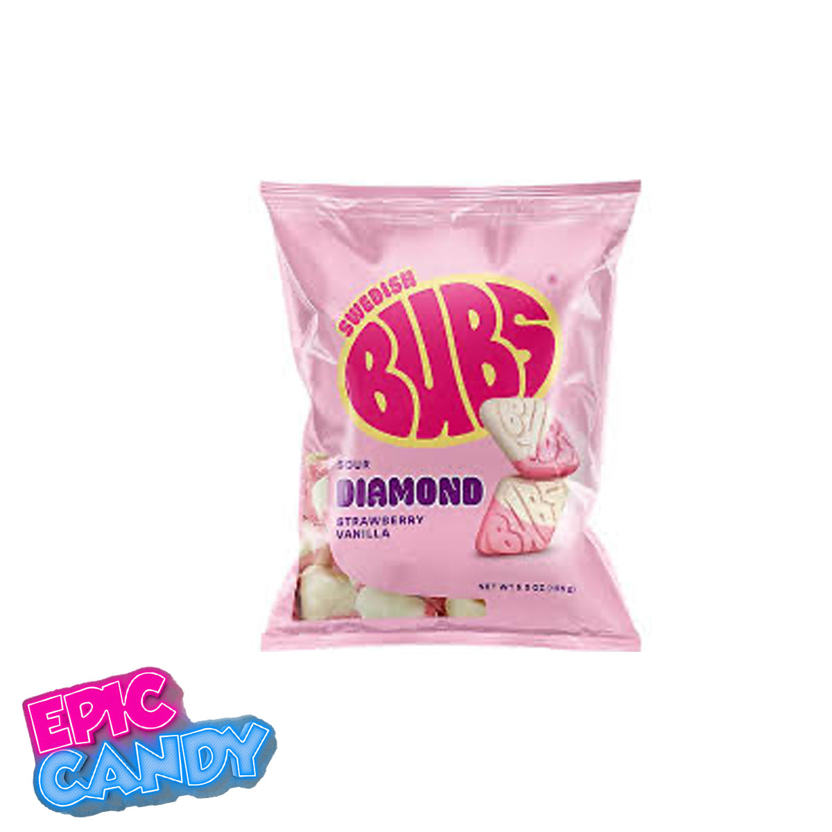 Bubs Sour Diamond Strawberry Vanilla 156g -