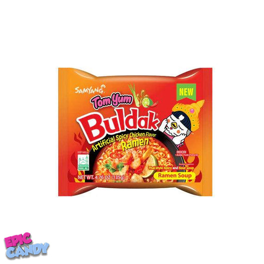 Buldak Samyang Tom Yum Spicy Chicken Flavour Ramen Soup 135g – Tangy Thai-Inspired Korean Noodles