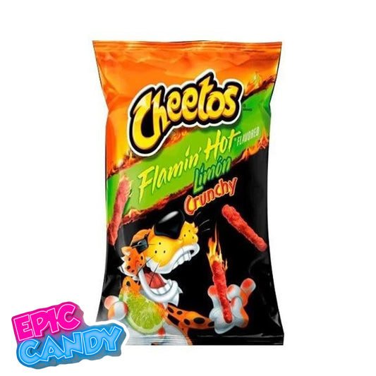 Spicy, tangy and crunchy Cheetos with a zesty lime kick — 226.8 g family-size bag.