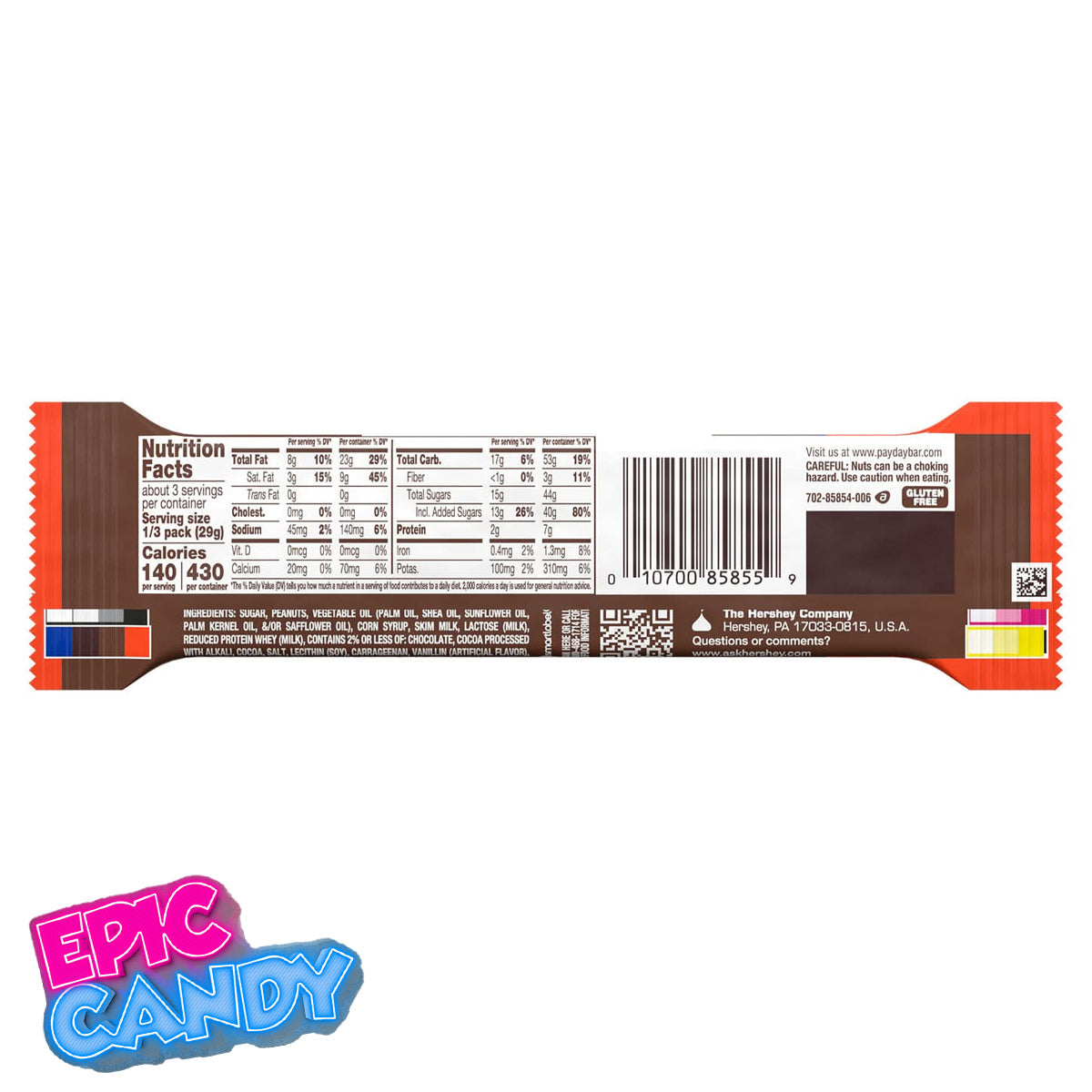 PayDay Chocolate Covered Peanut Caramel Bar — King Size 87 g