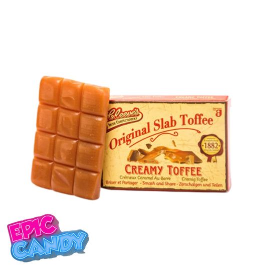 Cleeve’s Original Slab Toffee Bar – 75g | Traditional Retro Toffee Sweet | UK Treat