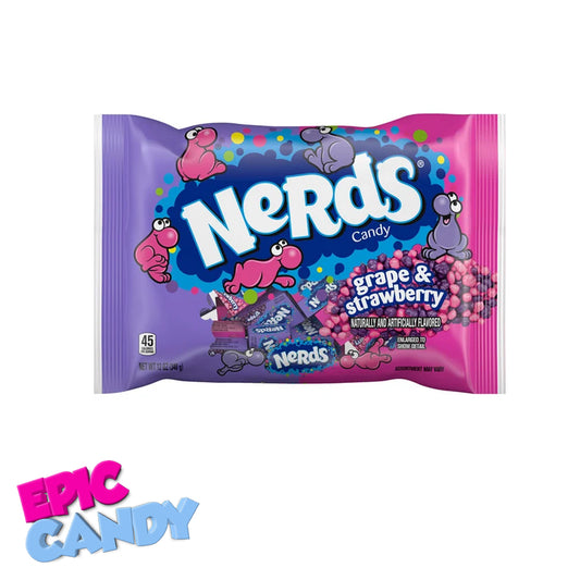 Nerds Candy Grape & Strawberry 340g fun size packs – Crunchy, Sweet, and Fruity Delight!