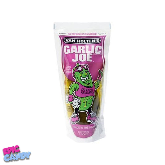 Pickle in a Pouch - Garlic Joe - Garlic Flavoured 306g – Savory, Garlic-Infused Pickle Snack