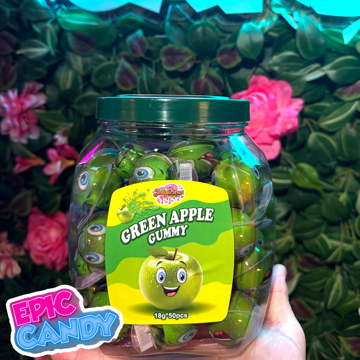 Jellylicious green apple gummy 18g 50pcs