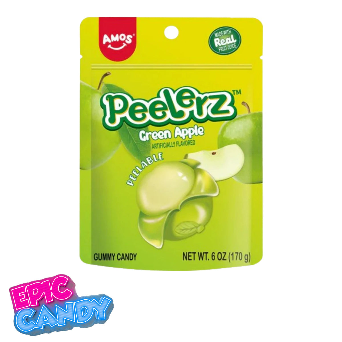 Peelerz Gummy Green Apple — Peelable Gummies Peg Bag 85 g