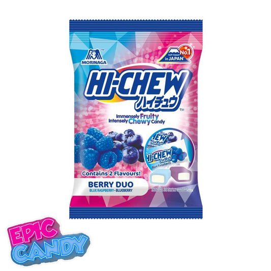 Chew Berry Duo Blue Raspberry 80g — Chewy Candy Twins, Sweet & Tangy