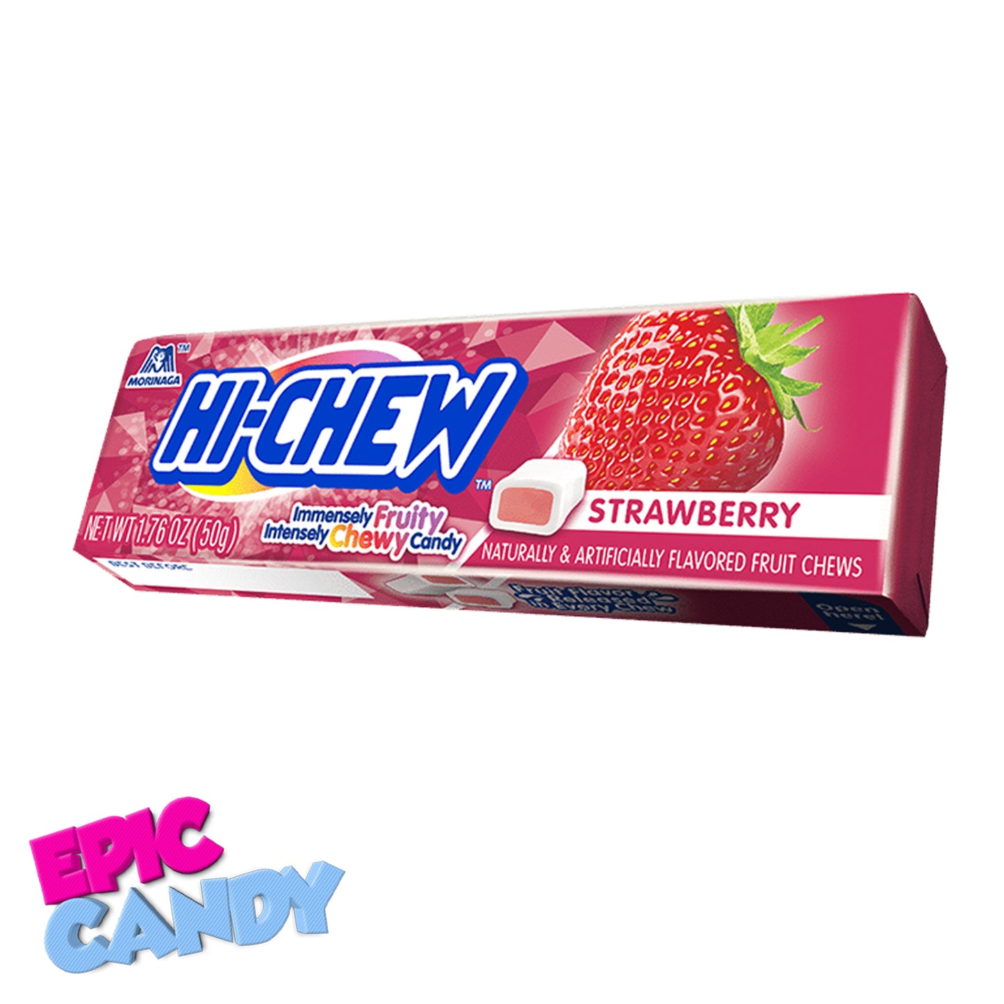 Hi-Chew Strawberry 50g – Sweet & Juicy Strawberry Chewy Candy!
