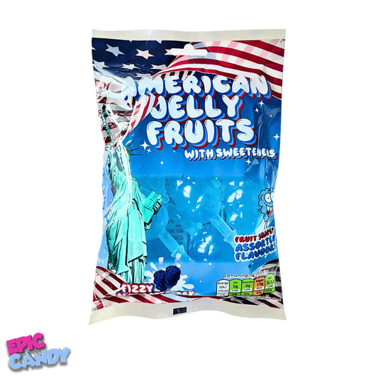 American Jelly Fruits - Fizzy Blue Raspberry 280g – Tangy & Fizzy Jelly Candy