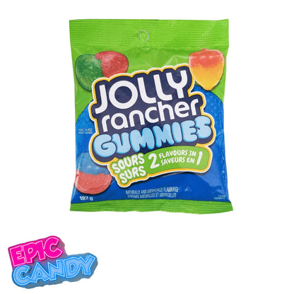 Jolly Rancher Gummies Sours — 2 Flavours in 1 Peg Bag 182 g