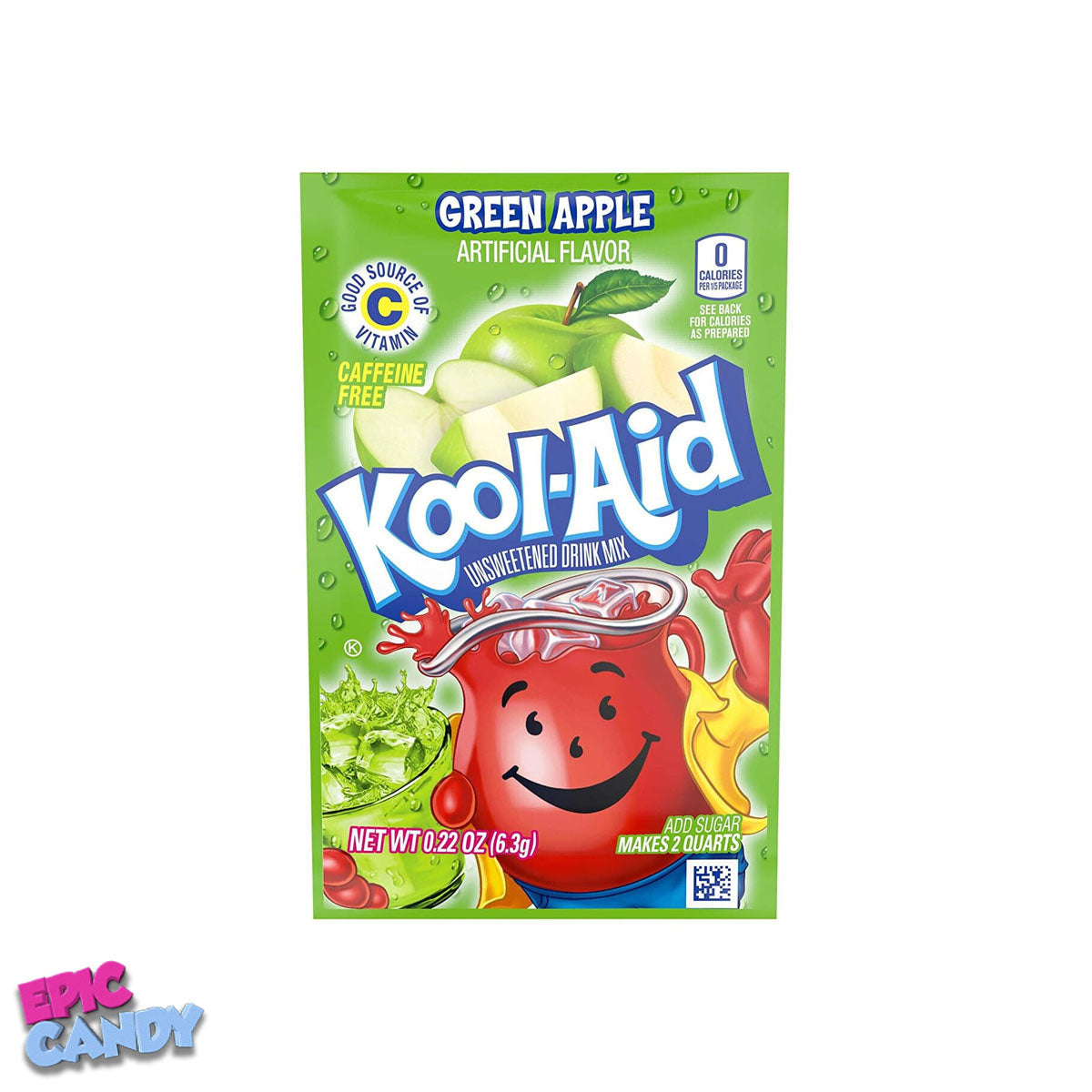 Kool-Aid Unsweetened Drink Mix Green Apple 3.6g: Crisp & Refreshing Flavour