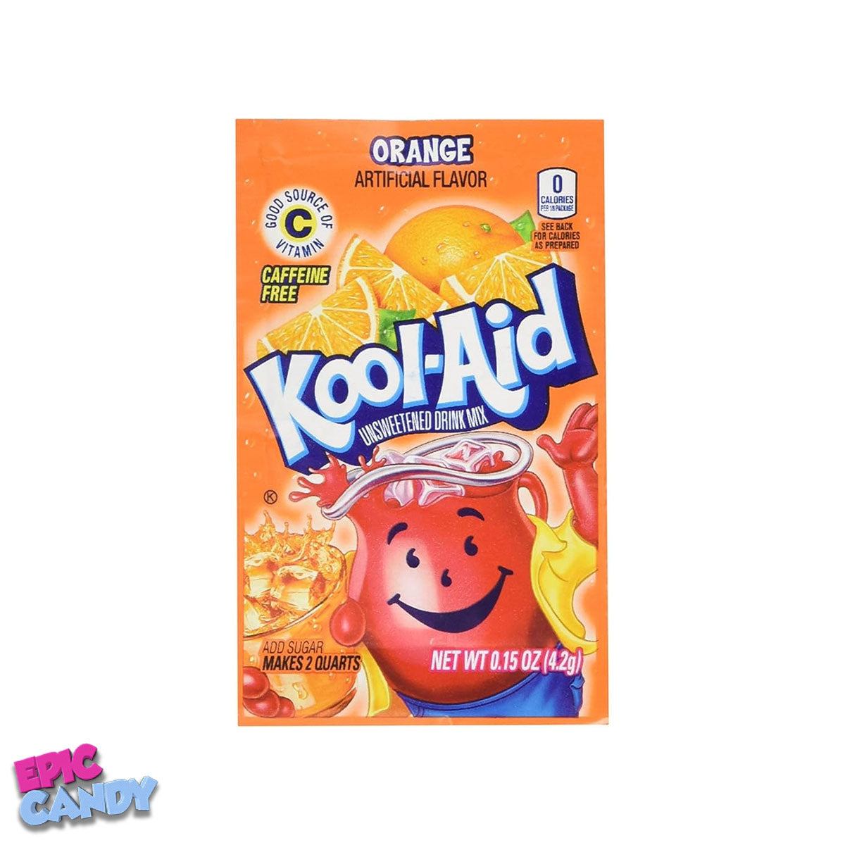 Kool-Aid Unsweetened Drink Mix Orange 4.2g: Bold & Refreshing Orange Flavour