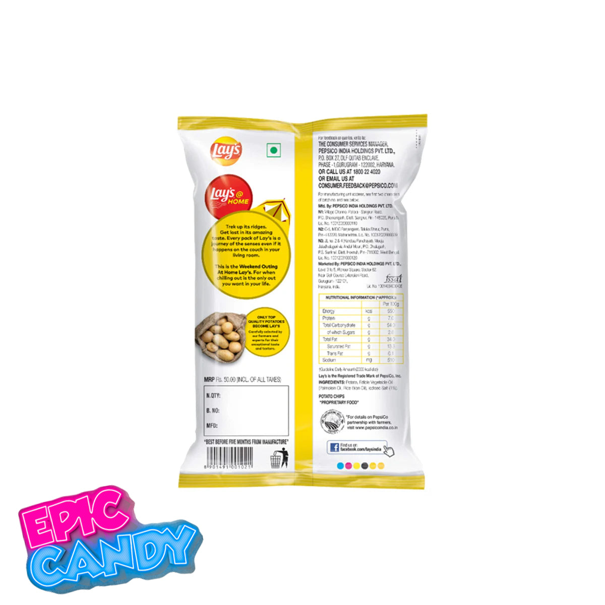 Lay's Classic Salted Potato Chips - 48g
