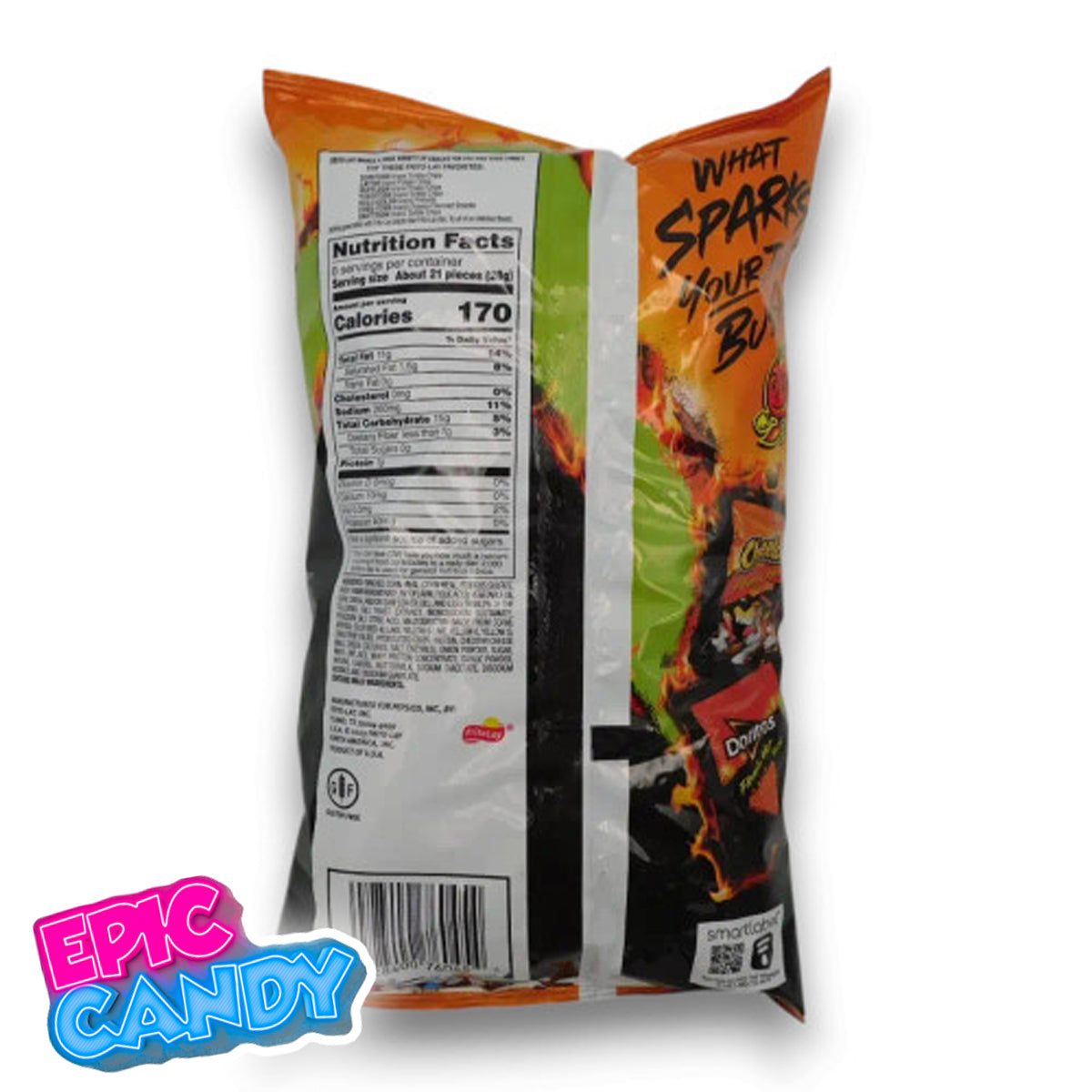 Spicy, tangy and crunchy Cheetos with a zesty lime kick — 226.8 g family-size bag.