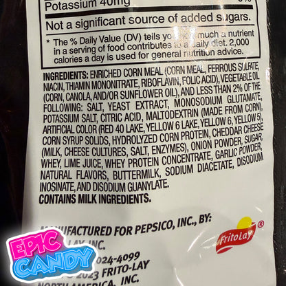 Spicy, tangy and crunchy Cheetos with a zesty lime kick — 226.8 g family-size bag.