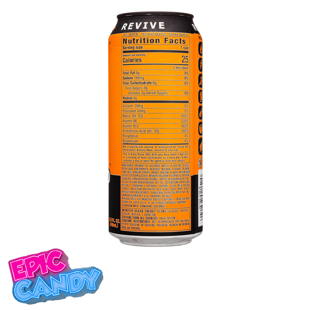 Monster Rehab Peach Tea — 458 ml