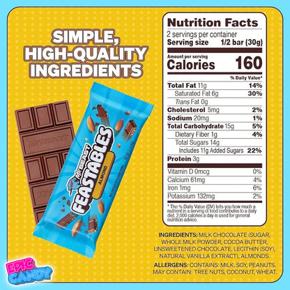 MrBeast Feastables Cookies & Creme Chocolate Bar 60g
