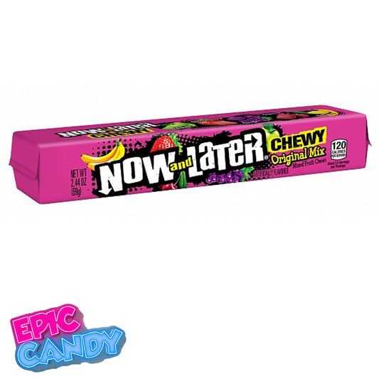 Now & Later Original Mix – 69 g | Chewy Fruit Taffy Candy (USA)