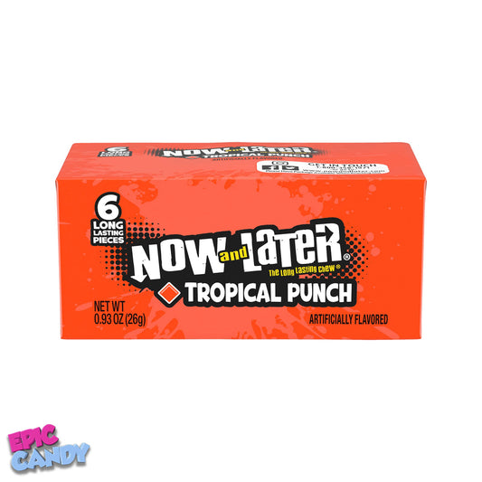 Now and Later Tropical Punch 6 Piece: Bold & Chewy Tropical Candy