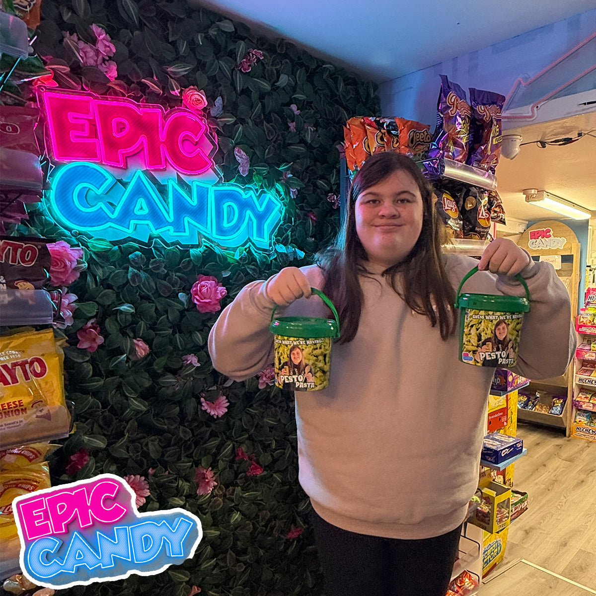 Naomi Watson Pesto Pasta Themed Pick n Mix tub 800g