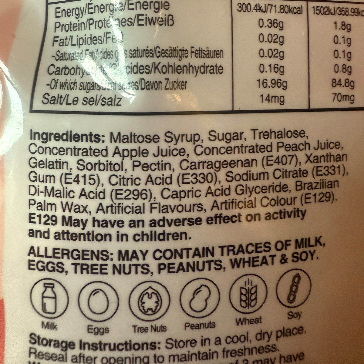 Jellylicious Burst of Joy Peelable Gummies – Peach 65 g | Halal Fruit Candy
