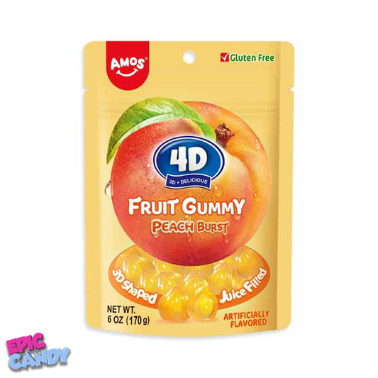 Amos Fruit Gummy Peach Blasts - Artificially Flavoured - 170g