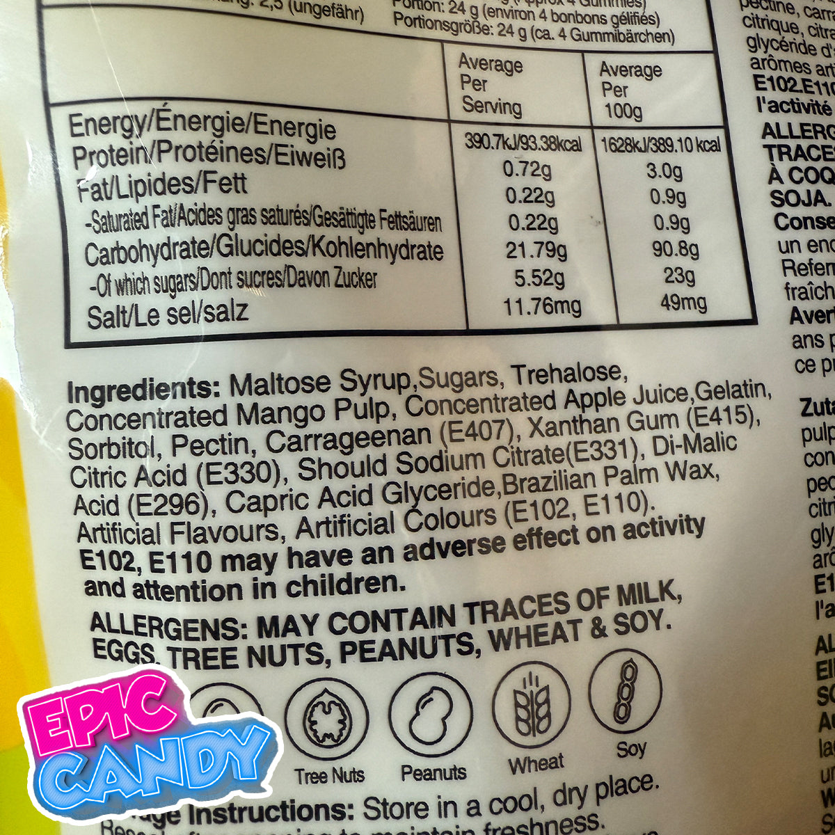 Halal Jellylicious Burst of Joy Peelable Gummies – Mango 65 g | Halal Fruit Candy