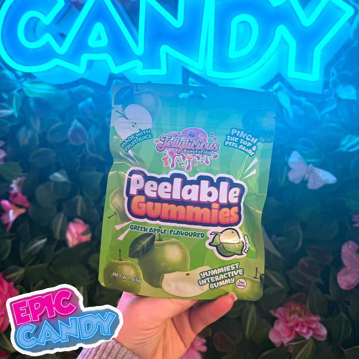 Jellylicious Peelable Gummies — Apple (65g)