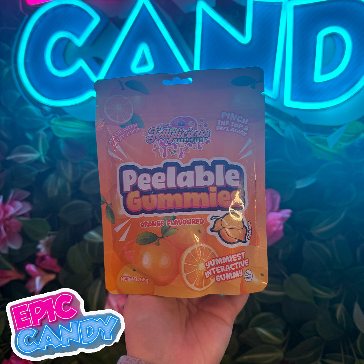 Jellylicious Peelable Gummies — Orange (65g)