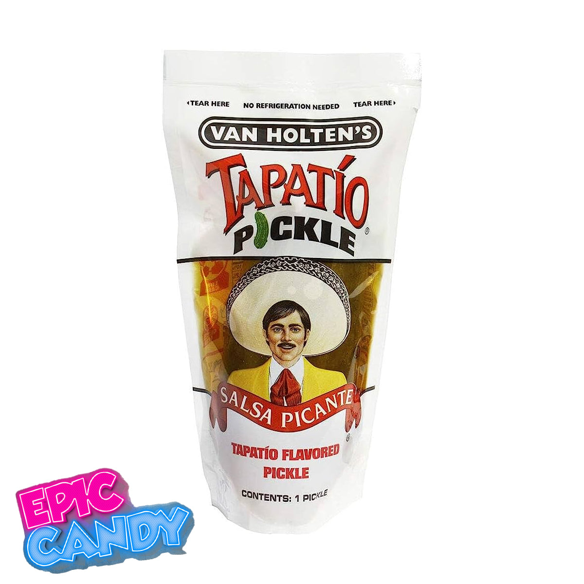 Van Holten’s Jumbo Tapatío Pickle – (140g) | Spicy Mexican-Style Pickle in a Pouch | USA Import