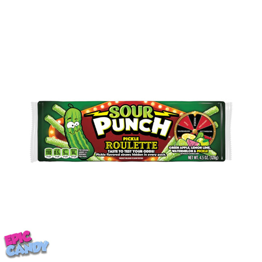 Sour Punch Pickle Roulette 128g - Tangy & Sour Pickle-Flavored Candy
