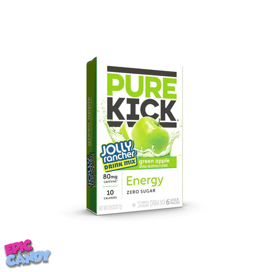 Jolly Rancher Pure Kick Green Apple | Zero Sugar, 80mg Caffeine, 10 Cal Energy Boost