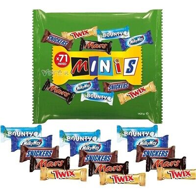 Super Fun Size Mix - 71 Chocolate Bars (Snickers, Milky Way, Mars, Twix & Bounty) - 1425g