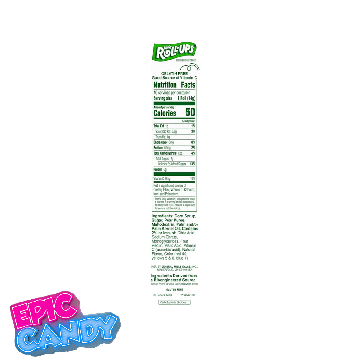 Fruit Roll-Ups with Tongue Tattoos — Strawberry Blast — 14g x 10 Rolls
