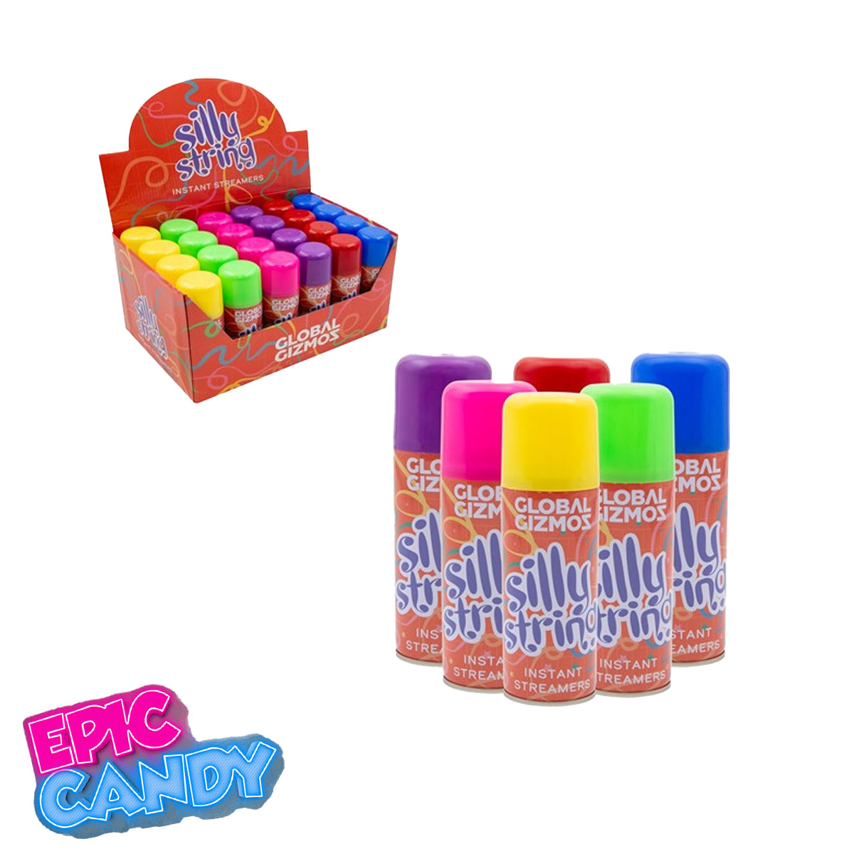 Global Gizmos Silly String Instant Steamers — 250ml