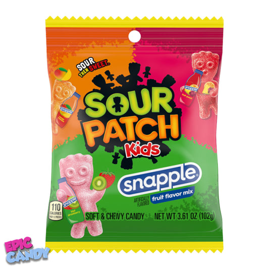 Sour Patch Kids Snapple Soft & Chewy Candy Peg Bag 102g