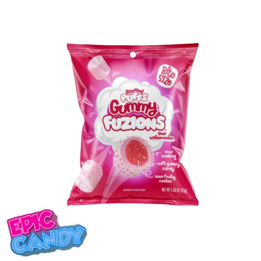 Sour Watermelon Stuffed Puffs Gummy Fuzions — 123g
