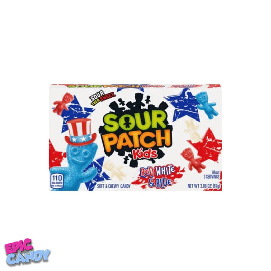 Sour Patch Kids Red, White & Blue - 99g Theatre Box - Sweet & Sour Candy