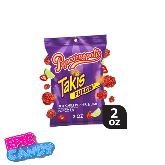 Popcornopolis Takis Fuego – 70 g | Spicy Chili & Lime Gourmet Popcorn