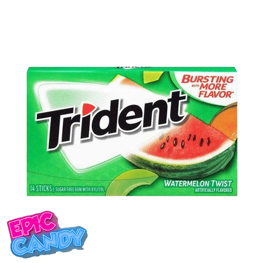 Trident Watermelon Twist Sugar Free Gum – 14 Sticks | Refreshing Chewing Gum | USA Import