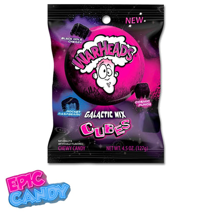 Warheads Galactic Mix Cubes — Peg Bag 127 g