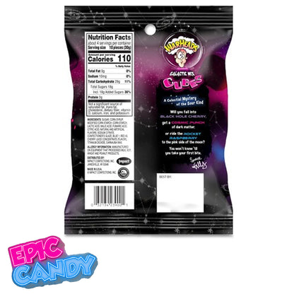 Warheads Galactic Mix Cubes — Peg Bag 127 g