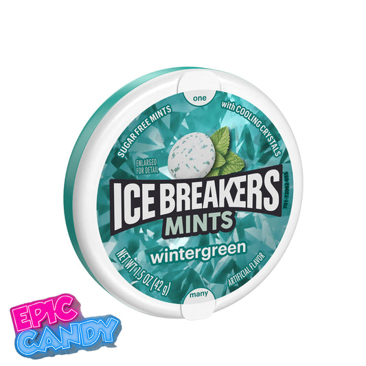 Ice Breakers Mints – Wintergreen 42 g | Sugar-Free Breath Mints