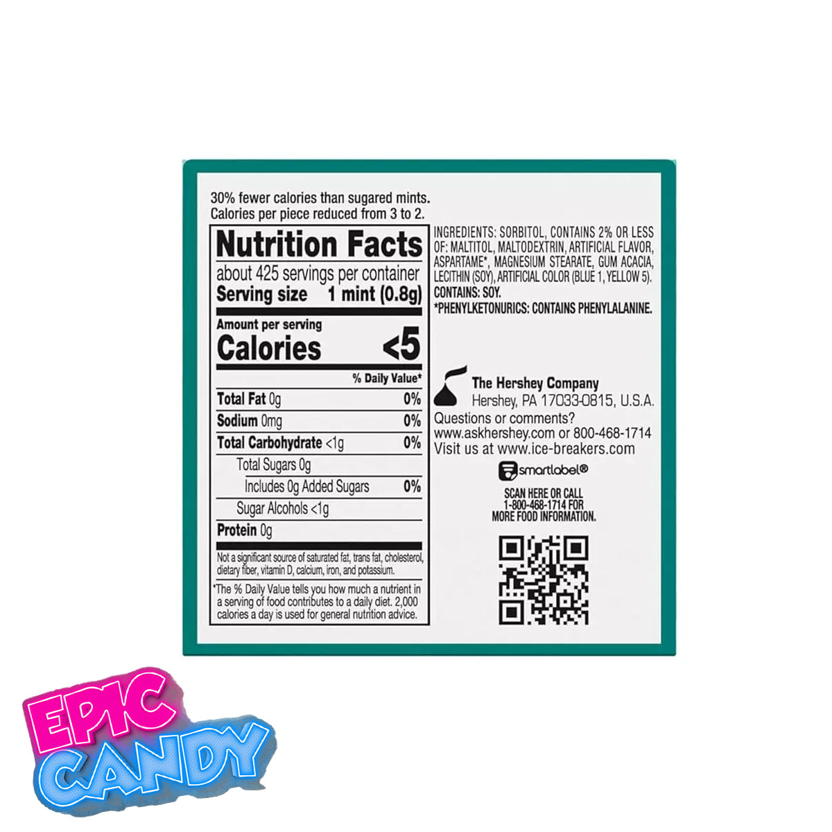 Ice Breakers Mints – Wintergreen 42 g | Sugar-Free Breath Mints