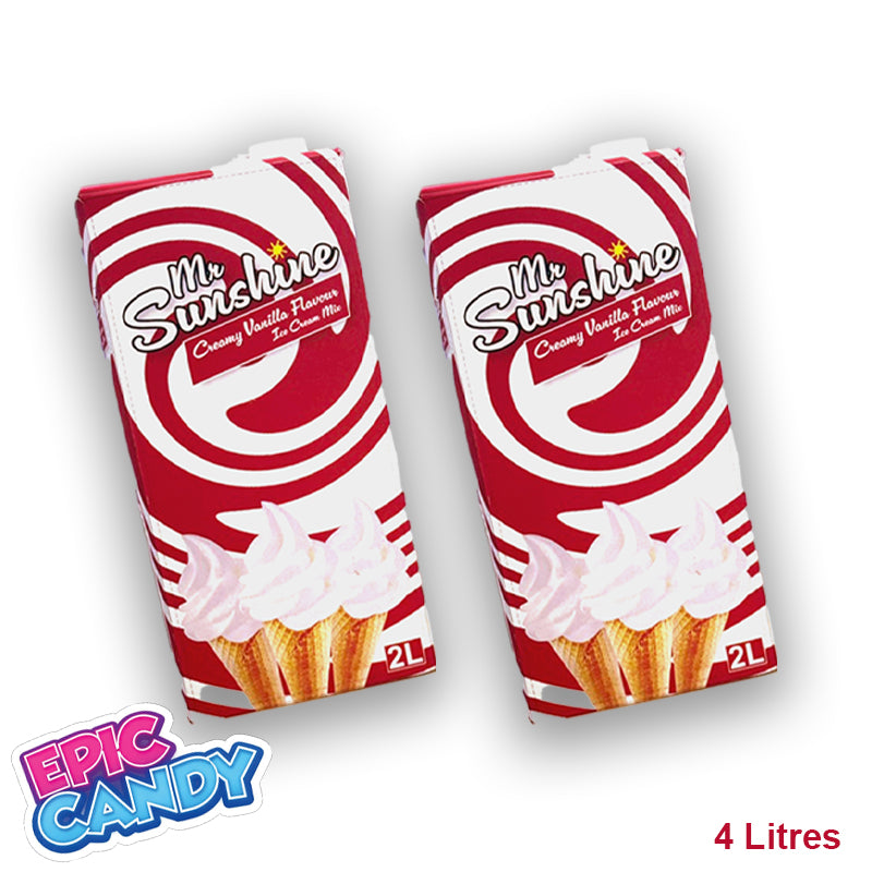 Mr Sunshine 2 Litres UHT Mr Whippy milk ice cream mix for Ninja Slush Tik Tok Viral